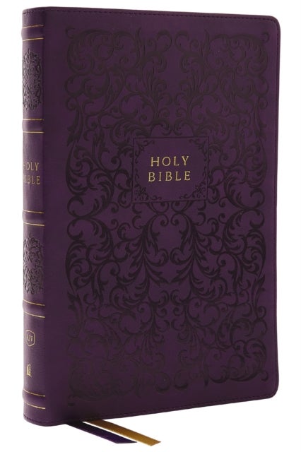 KJV Holy Bible, Center-Column Reference Bible, Leathersoft, Purple, 73,000+ Cross References, Red Le