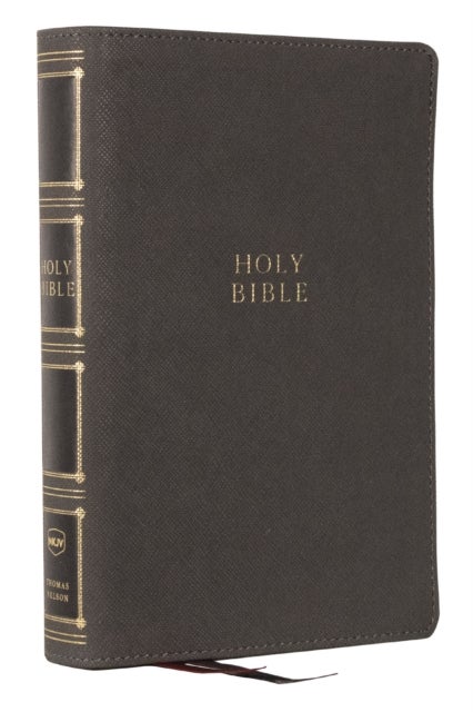 Bilde av Nkjv, Compact Center-column Reference Bible, Gray Leathersoft, Red Letter, Comfort Print Av Thomas Nelson