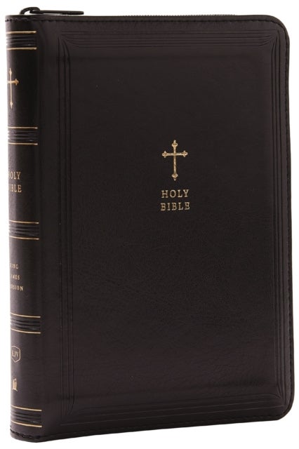 KJV Holy Bible, Compact Reference Bible, Leathersoft, Black with zipper, 43,000 Cross-References, Re - Holy Bible, King James Version