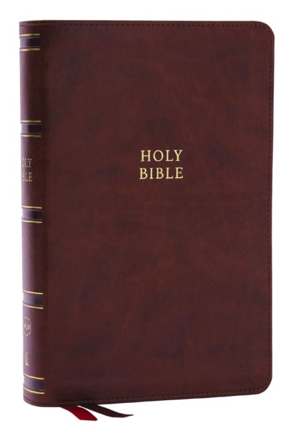 NKJV, Single-Column Reference Bible, Verse-by-verse, Brown Leathersoft, Red Letter, Comfort Print (T