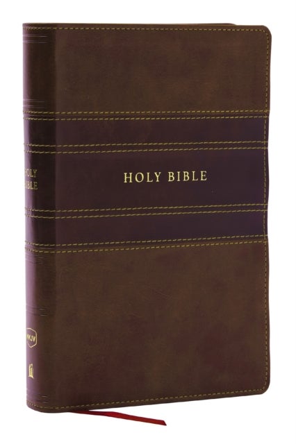 NKJV Personal Size Large Print Bible with 43,000 Cross References, Brown Leathersoft, Red Letter, Co