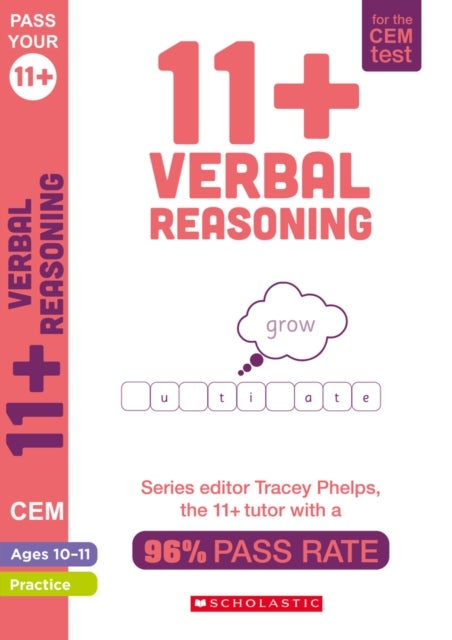 Bilde av 11+ Verbal Reasoning Practice And Assessment For The Cem Test Ages 10-11 Av Tracey Phelps