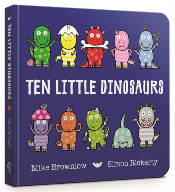 Bilde av Ten Little Dinosaurs Board Book Av Mike Brownlow