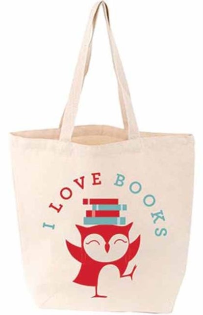 I love books bird tote bag