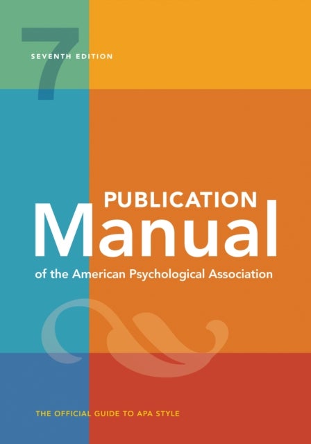 Bilde av Publication Manual (official) 7th Edition Of The American Psychological Association Av American Psychological Association