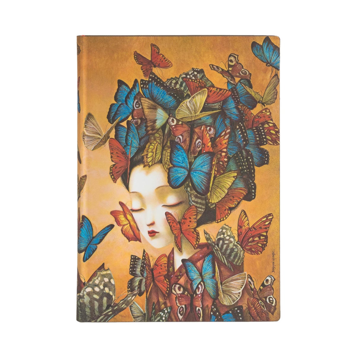 Bilde av Notatbok Paperblanks Madame Butterfly Midi Lin