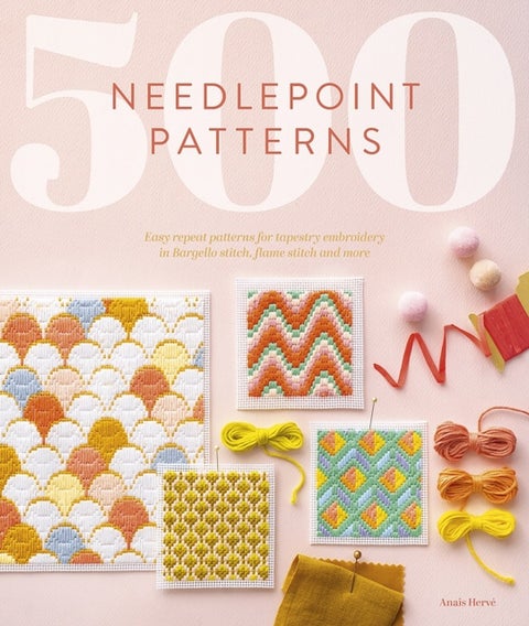 500 Needlepoint Patterns - Easy Repeat Patterns for Tapestry Embroidery in Bargello Stitch, Flame Stitch and More