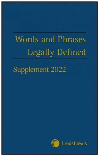 Bilde av Words And Phrases Legally Defined 2023 Supplement Av David Ma Llm Hay