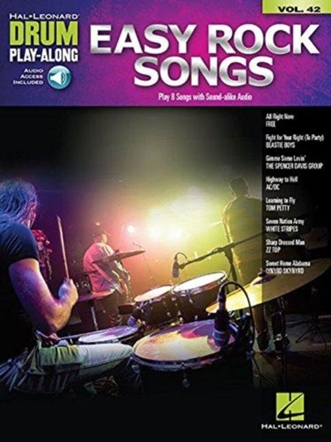 Easy Rock Songs - Drum Play-Along Volume 42