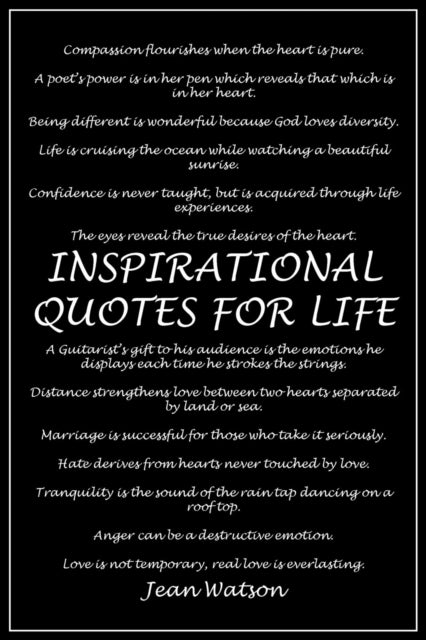 Bilde av Inspirational Quotes For Life Av Dr Jean Phd Rn Ahn-bc Faan Watson