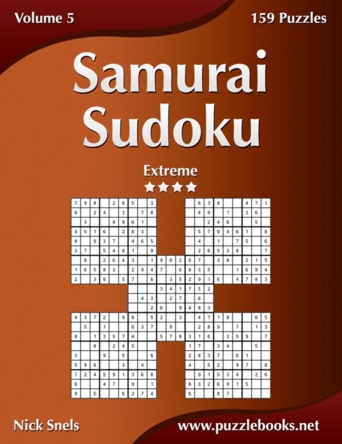 Bilde av Samurai Sudoku - Extreme - Volume 5 - 159 Puzzles Av Nick Snels