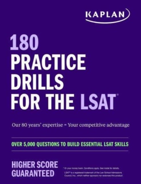 Bilde av 180 Practice Drills For The Lsat: Over 5,000 Questions To Build Essential Lsat Skills Av Kaplan Test Prep
