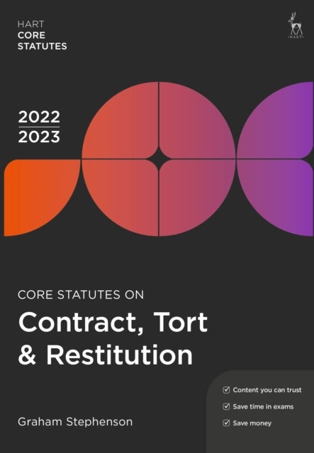 Bilde av Core Statutes On Contract, Tort &amp; Restitution 2022-23 Av Graham Stephenson