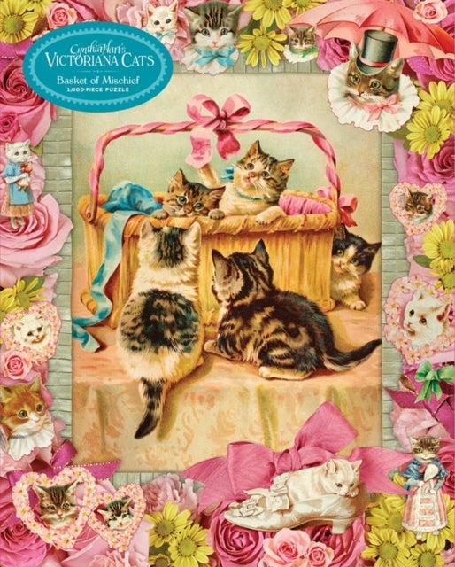 Bilde av Cynthia Hart&#039;s Victoriana Cats: Basket Of Mischief 1,000-piece Puzzle Av Cynthia Hart