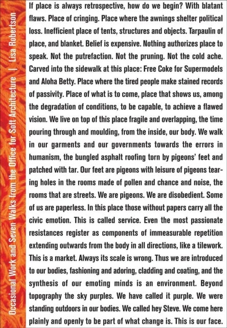 Occasional Work and Seven Walks from the Office for Soft Architecture - Third Edition