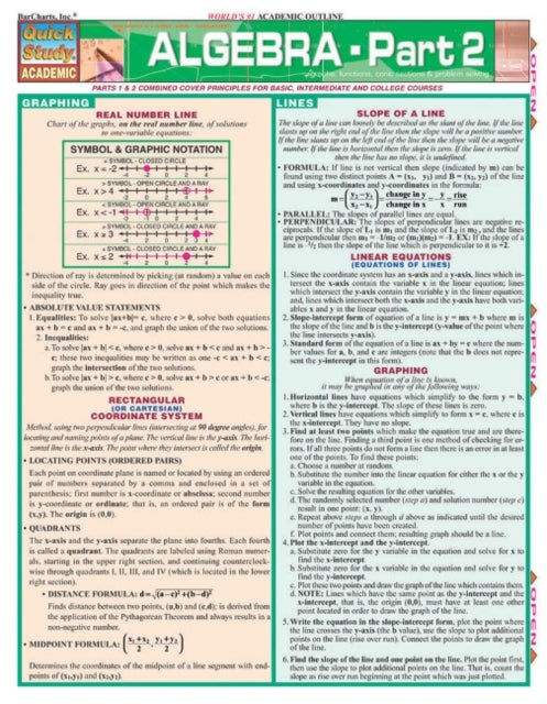 Bilde av Algebra Part 2 Av Inc. Barcharts