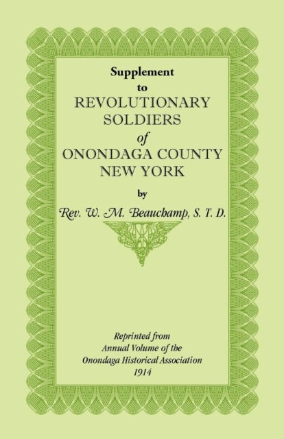 Supplement to Revolutionary Soldiers of Onondaga County, New York