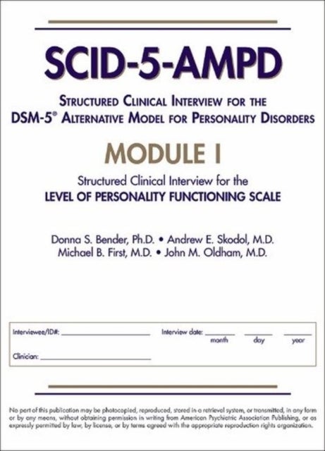 Structured Clinical Interview for the DSM-5¿ Alternative Model for Personality Disorders (SCID-5-AMP - Level of Personality Functioning Scale