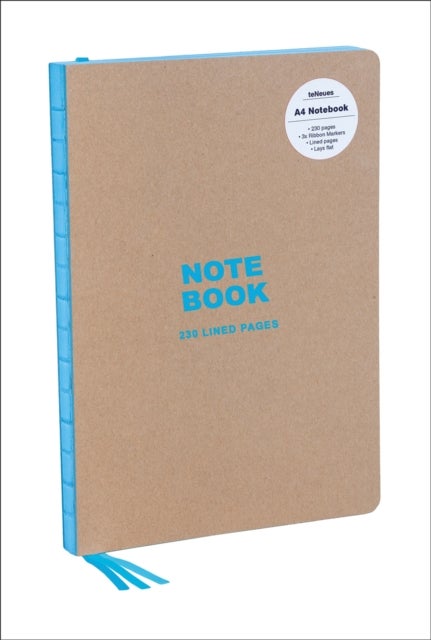 Kraft and Blue A4 Notebook - Lined Paper