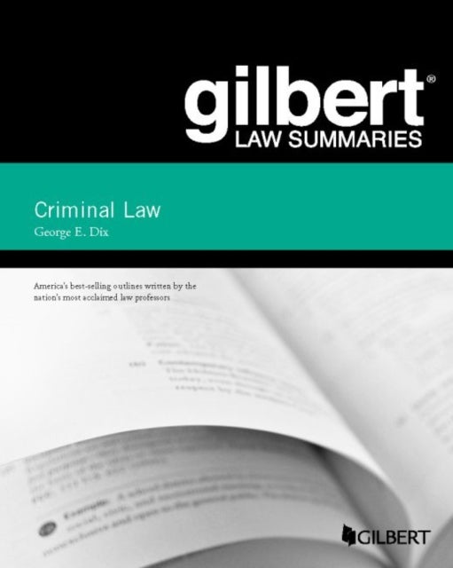 Bilde av Gilbert Law Summary On Criminal Law Av George E. Dix