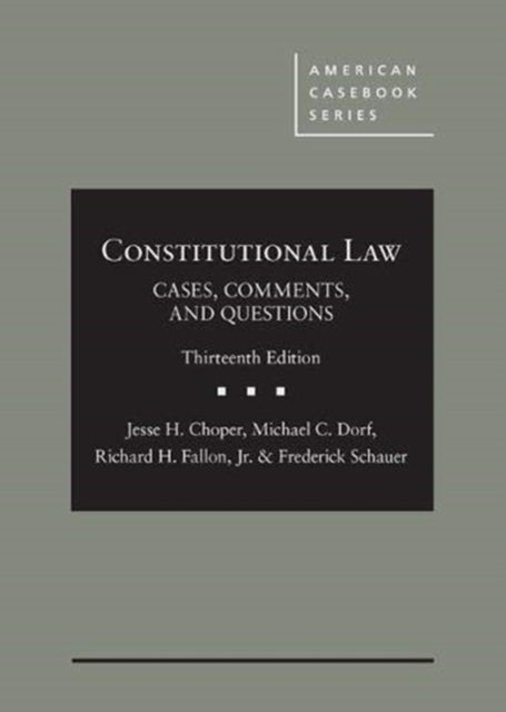 Bilde av Constitutional Law Av Jesse H. Choper, Michael C. Dorf, Richard H. Fallon Jr., Frederick Schauer