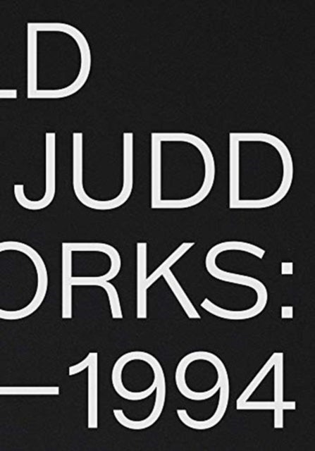 Bilde av Donald Judd: Artworks 1970-1994 Av Donald Judd