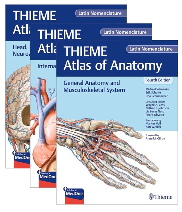 THIEME Atlas of Anatomy, Latin Nomenclature 4 Edition - Three Volume Set