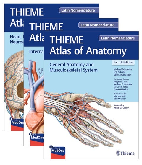 THIEME Atlas of Anatomy, Latin Nomenclature 4 Edition - Three Volume Set