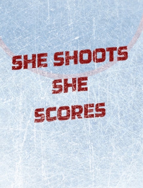 Women's Hockey Notebook - She Shoots She Scores - Blank Lined Notebook - Girl's Blank Lined Hockey Notebook