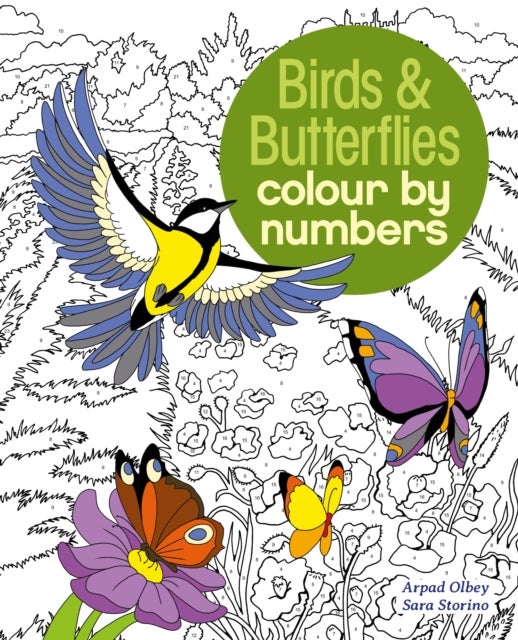 Bilde av Birds &amp; Butterflies Colour By Numbers Av Sara (illustrator) Storino, Arpad (illustrator) Olbey