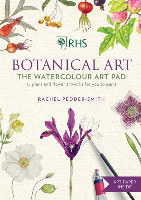 RHS Botanical Art Watercolour Art Pad - 15 plant and flower artworks for you to paint