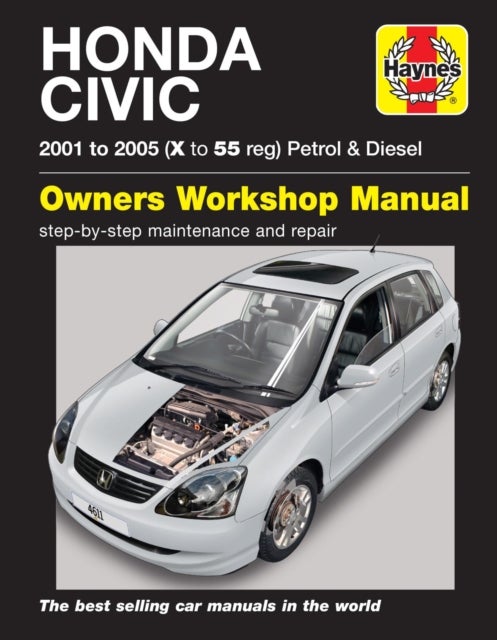 Bilde av Honda Civic Petrol &amp; Diesel (01 - 05) Haynes Repair Manual Av Haynes Publishing