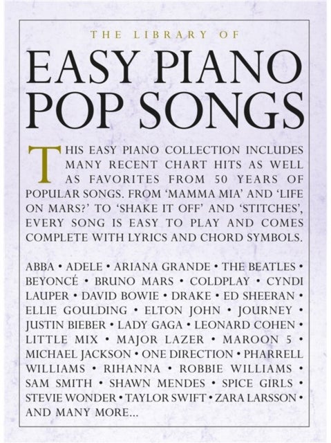 Bilde av The Library Of Easy Piano Pop Songs Av Hal Leonard Publishing Corporation