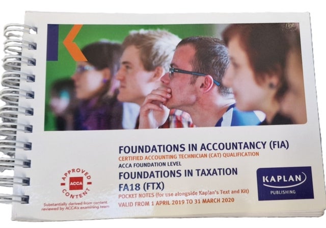 FTX - FOUNDATIONS IN TAXATION (FA18) - POCKET NOTES