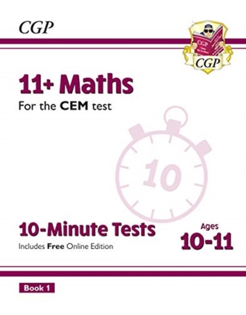 Bilde av 11+ Cem 10-minute Tests: Maths - Ages 10-11 Book 1 (with Online Edition): Unbeatable Practice For Th Av Cgp Books
