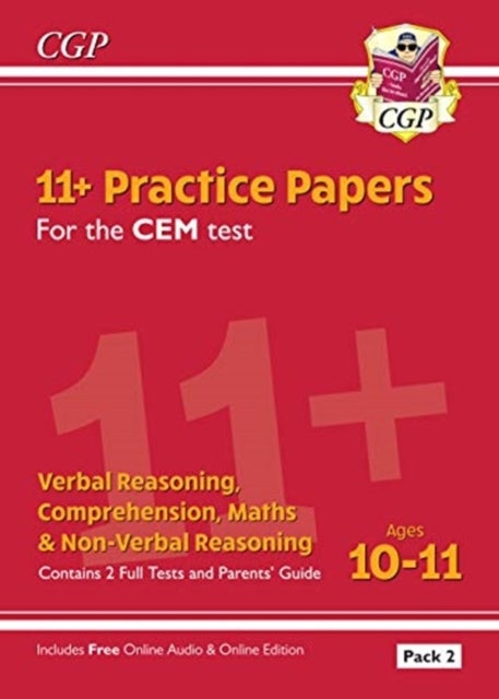 Bilde av 11+ Cem Practice Papers: Ages 10-11 - Pack 2 (with Parents&#039; Guide &amp; Online Edition): Perfect Practic Av Cgp Books