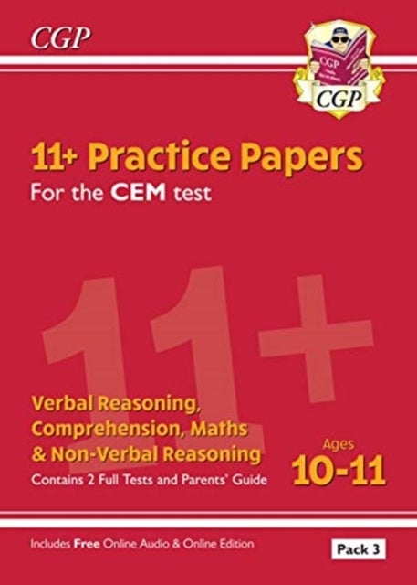 Bilde av 11+ Cem Practice Papers: Ages 10-11 - Pack 3 (with Parents&#039; Guide &amp; Online Edition): Perfect Practic Av Cgp Books