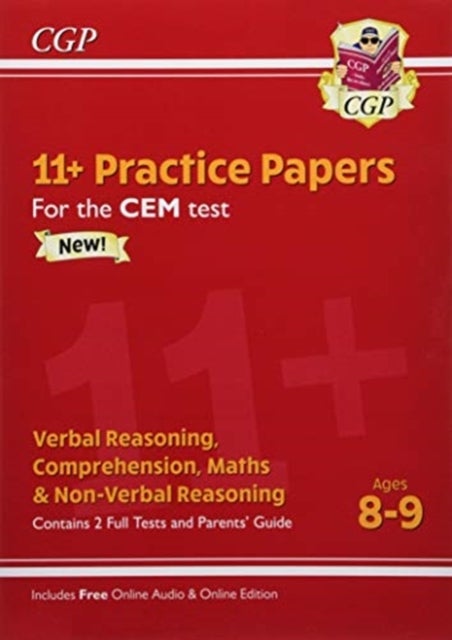 Bilde av 11+ Cem Practice Papers - Ages 8-9 (with Parents&#039; Guide &amp; Online Edition): Perfect Preparation For T Av Cgp Books