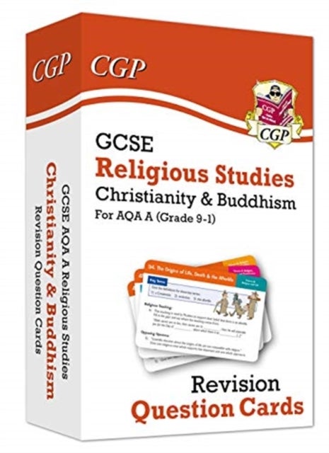 Bilde av Gcse Aqa A Religious Studies: Christianity &amp; Buddhism Revision Question Cards Av Cgp Books