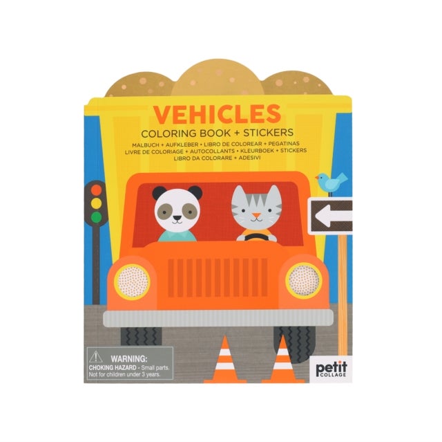 Bilde av Vehicles Coloring Book + Stickers Av Petit Collage