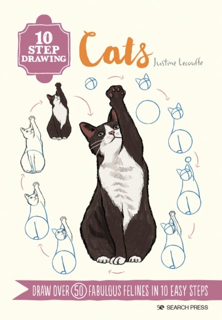 Bilde av 10 Step Drawing: Cats Av Justine Lecouffe