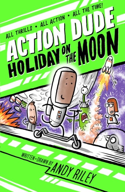 Bilde av Action Dude Holiday On The Moon Av Andy Riley