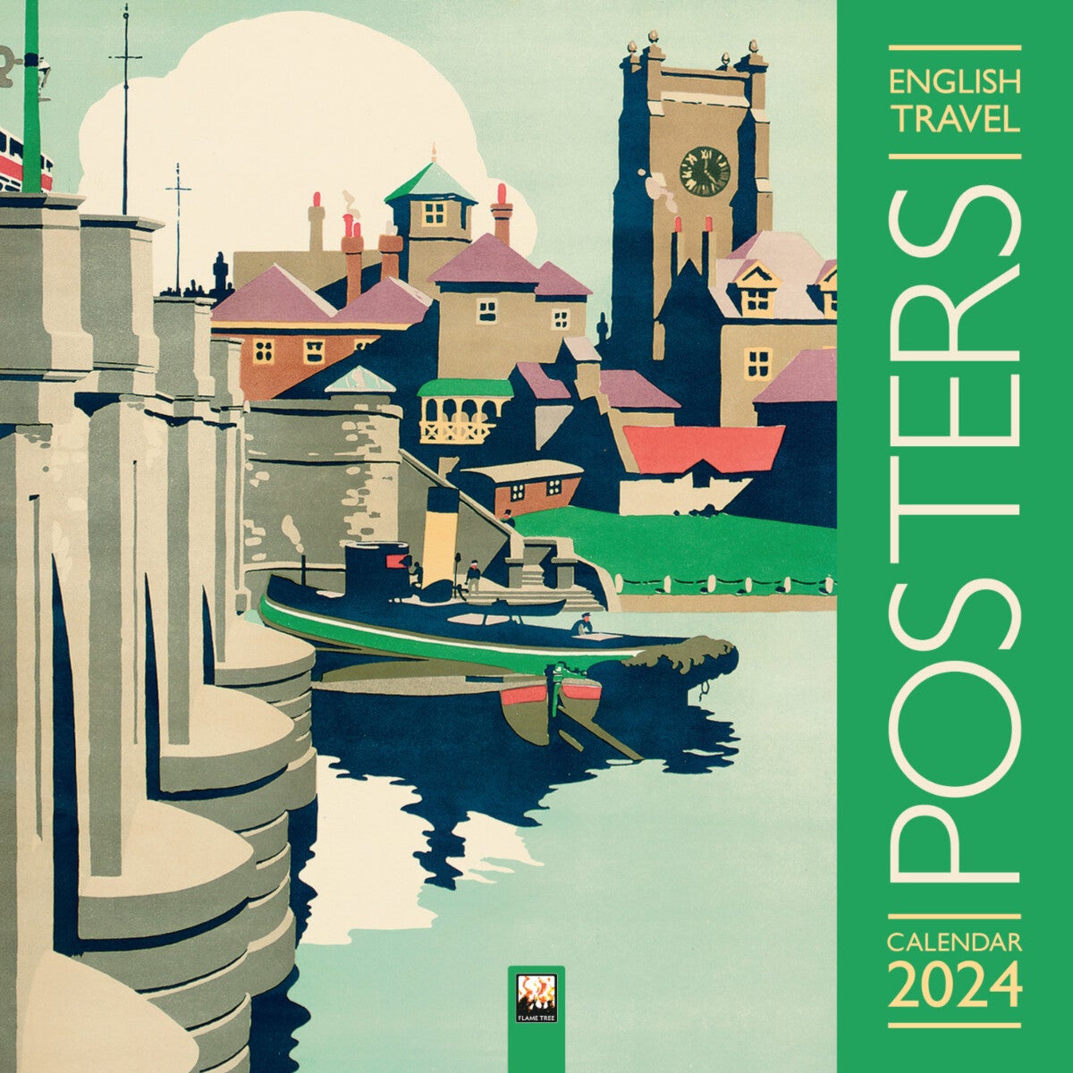 Kalender 2024 Eng Travel Posters 30x30cm