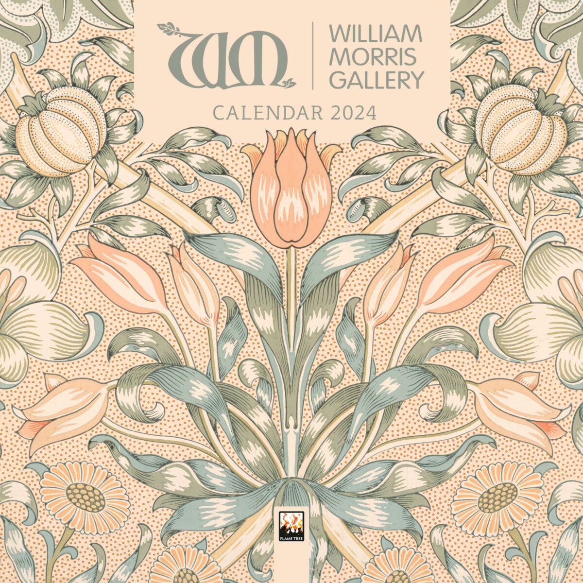 Kalender 2024 William Morris 18x18cm