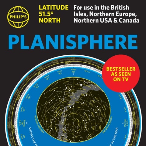 Philip's Planisphere (Latitude 51.5 North) - For use in Britain and Ireland, Northern Europe, Northern USA and Canada