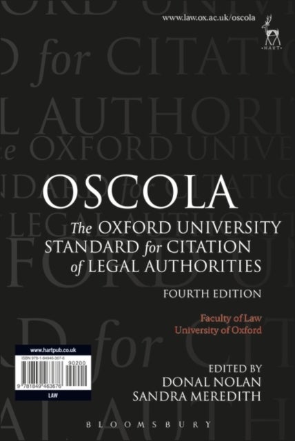 OSCOLA - The Oxford University Standard for Citation of Legal Authorities