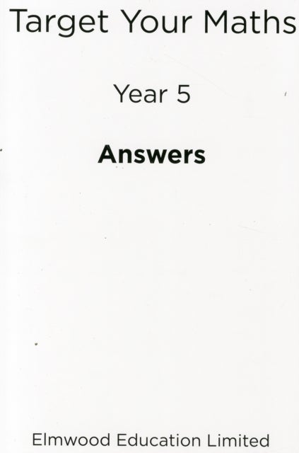 Bilde av Target Your Maths Year 5 Answer Book Av Stephen Pearce