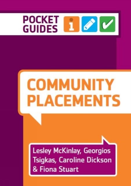 Bilde av Community Placements Av Lesley (queen Margaret University Edinburgh) Mckinlay, Georgios (queen Margaret University Edinburgh) Tsigkas, Caroline (queen