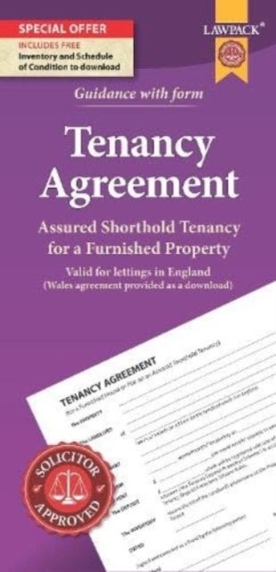 Furnished Tenancy Agreement Form Pack - How to Create a Tenancy Agreement for an Furnished House or Flat in England