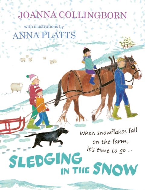 Sledging in the Snow - it's time for an adventure when snowflakes fall on Hillside Farm